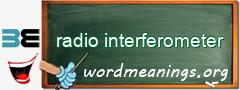 WordMeaning blackboard for radio interferometer